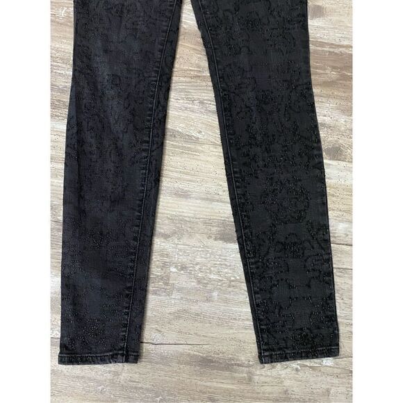 William Rast Stretch Perfect Skinny Jean Textured Black Sculpting Uplift Size 26 - Picture 2 of 8